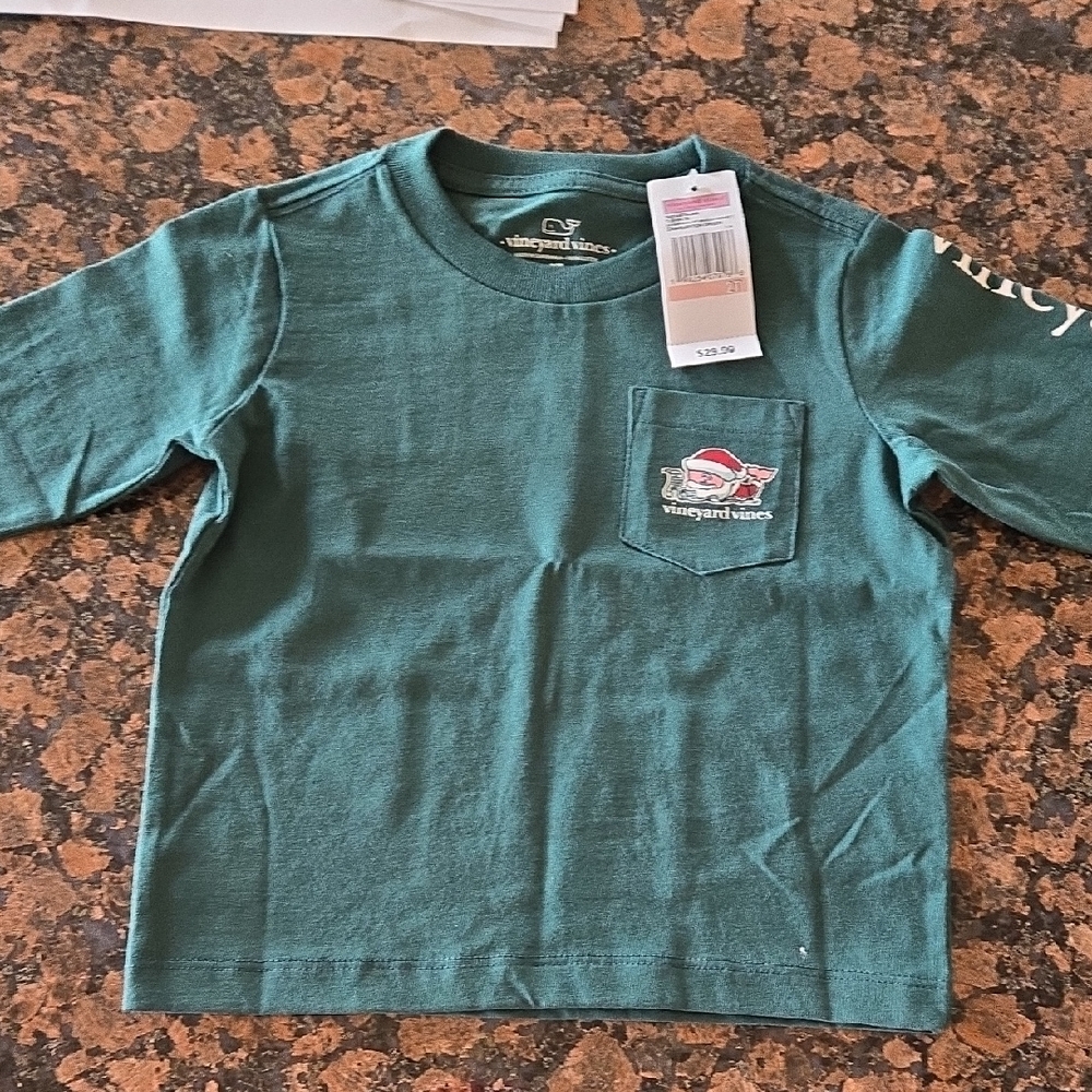 Vineyard Vines Toddler Santa Whale Long Sleeve T-shirt